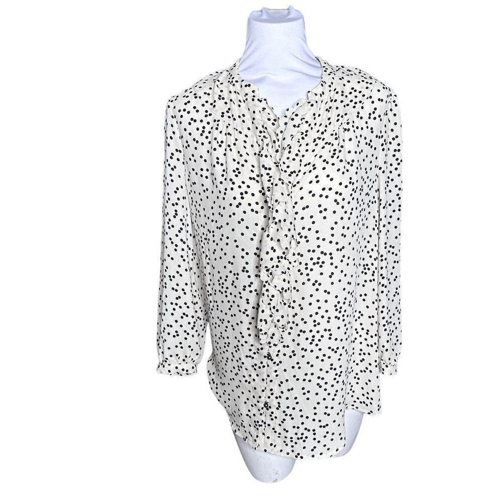 HD In Paris Anthropologie 14 ruffle dots cream black